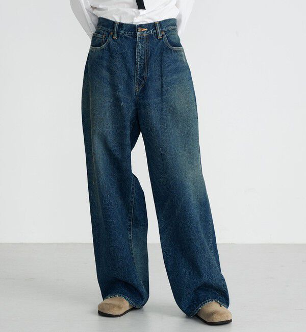 Edition「ブルーデニム バギーパンツ」|デニム|