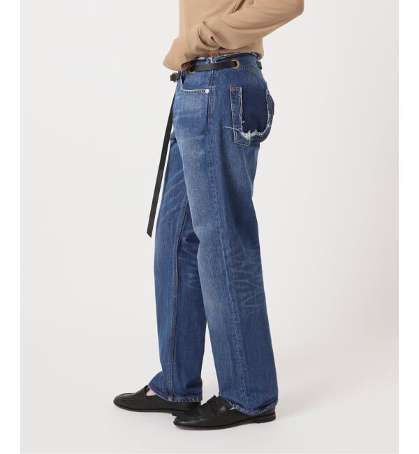  「ベルテッドデニムパンツ」|デニム|