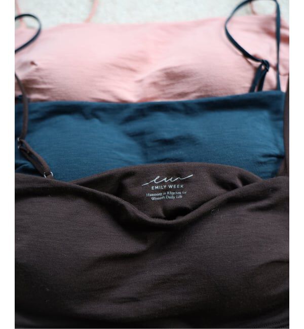 EMILYWEEK「【ACTIVE】Bamboo ストレッチブラ（ブラウン、グリーン、ピンク）」|インナー|