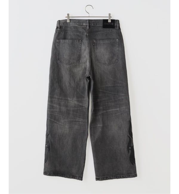 JOINT WORKS「SUPPLIER / サプライヤー Fire Tribal Leather Patch Baggy」|デニム|