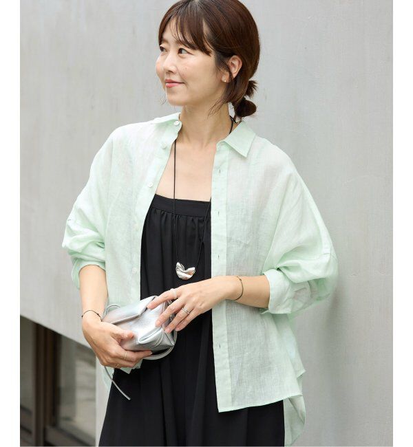 Plage「Linen Short シャツ」|シャツ・ブラウス|グリーン