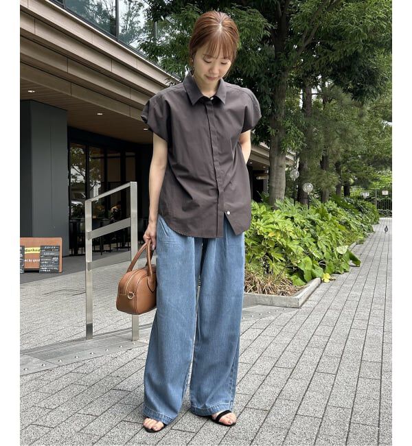 SLOBE IENA「《4サイズ展開/追加》LEDENIM TUCK TROUSERデニム」|デニム|