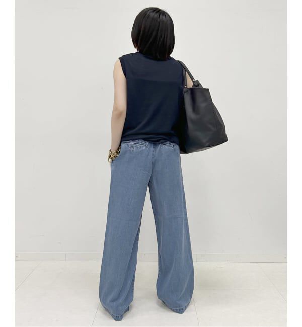 SLOBE IENA「《4サイズ展開/追加》LEDENIM TUCK TROUSERデニム」|デニム|