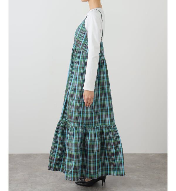 SLOBE IENA「sara mallika/サラ マリカ マドラスチェックドレス」|ワンピース|