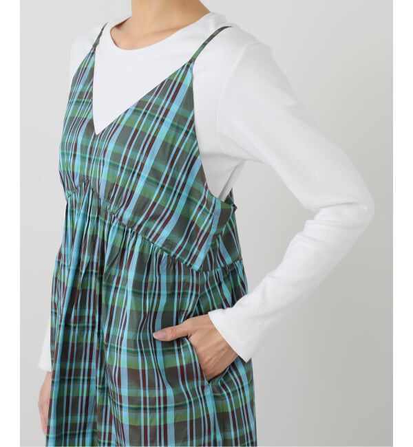 SLOBE IENA「sara mallika/サラ マリカ マドラスチェックドレス」|ワンピース|