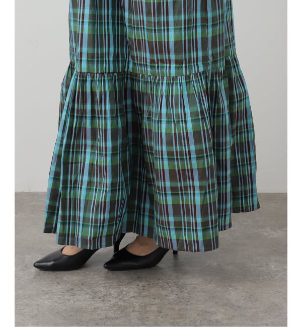 SLOBE IENA「sara mallika/サラ マリカ マドラスチェックドレス」|ワンピース|