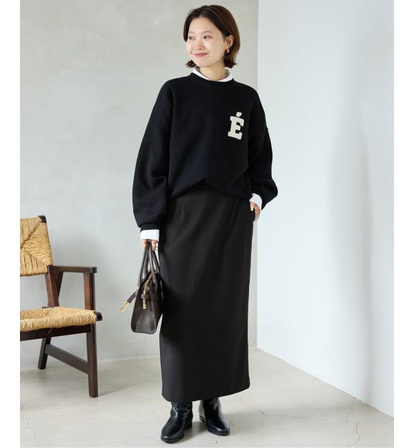 SLOBE IENA「《追加2》サガラ刺繍スウェットライクニット」|ニット・セーター|