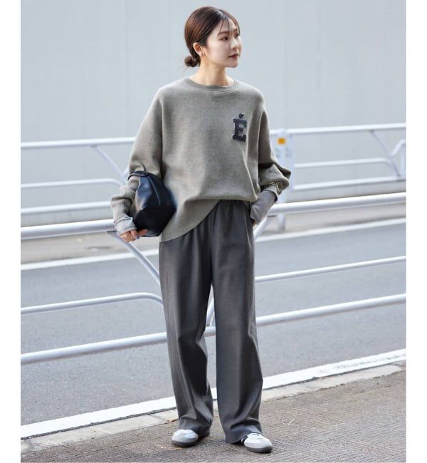 SLOBE IENA「《追加2》サガラ刺繍スウェットライクニット」|ニット・セーター|