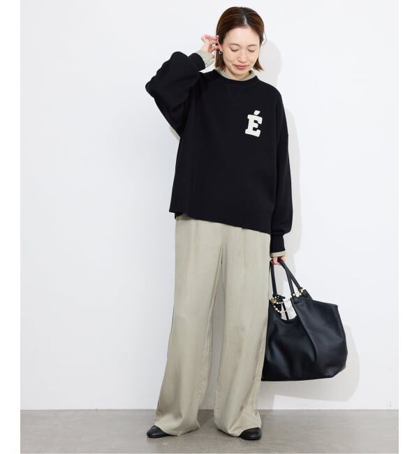 SLOBE IENA「《追加2》サガラ刺繍スウェットライクニット」|ニット・セーター|