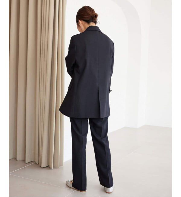 SLOBE IENA「《セットアップ対応可/追加2》ウォッシャブルツイルダブルジャケット」|テーラードジャケット|