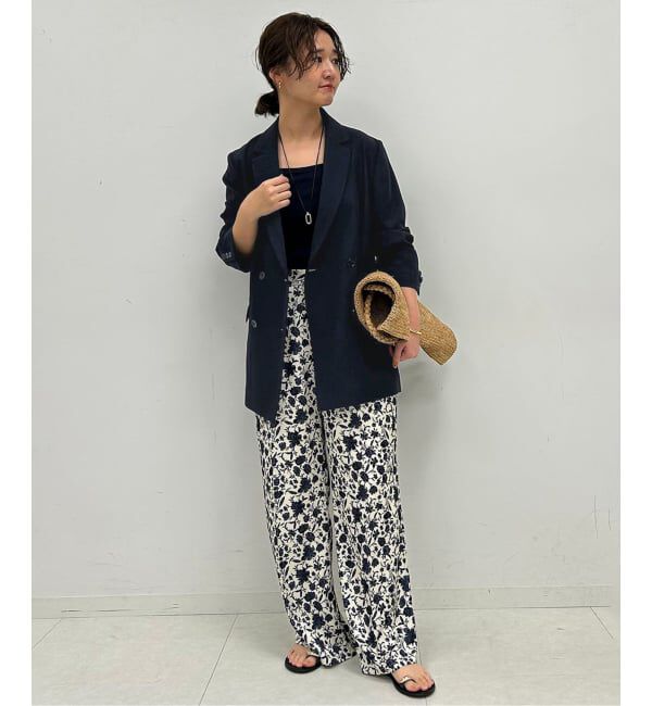 SLOBE IENA「《セットアップ対応可/追加2》ウォッシャブルツイルダブルジャケット」|テーラードジャケット|