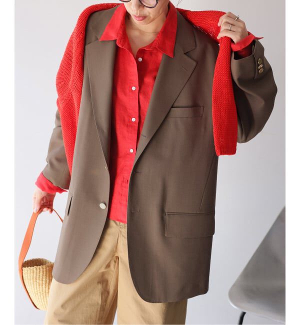 IENA「COUTURE D'ADAM/クチュールドアダム BIG JK Single Blazer Dese 26SS-009」|テーラードジャケット|