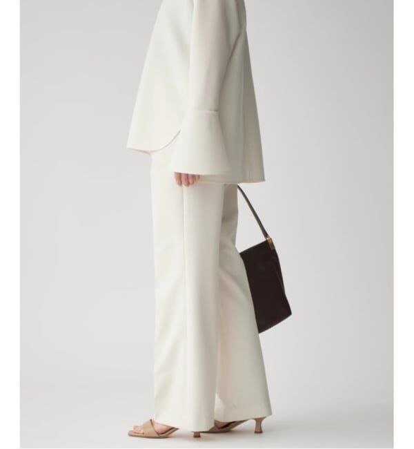 VERMEIL par iena「《追加4》ダブルクロスストレッチパンツ」|スラックス|