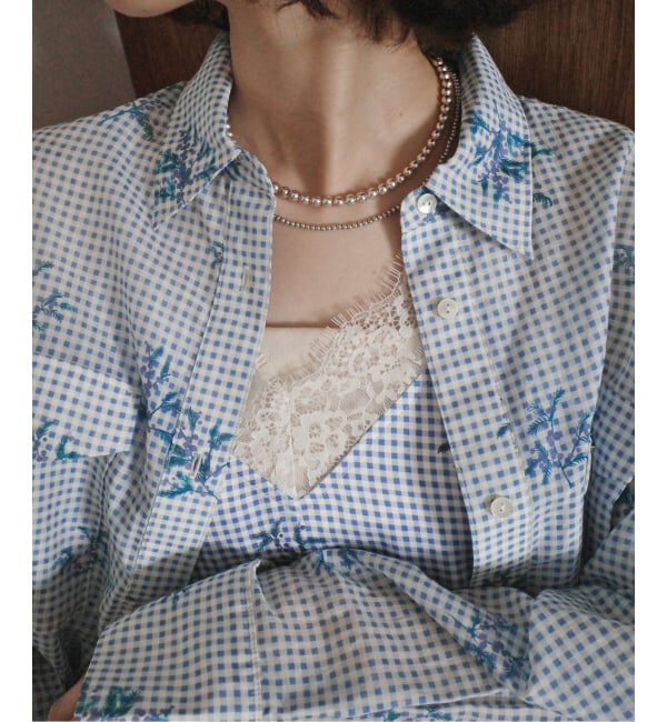 SLOBE IENA「Margaux Dereume &times; SLOBE cotton silk mix シャツ」|シャツ・ブラウス|