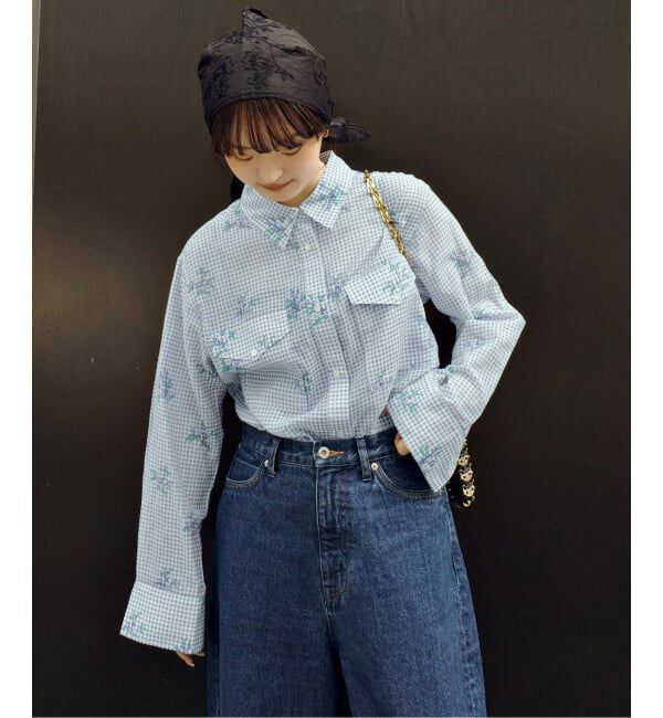 SLOBE IENA「Margaux Dereume &times; SLOBE cotton silk mix シャツ」|シャツ・ブラウス|