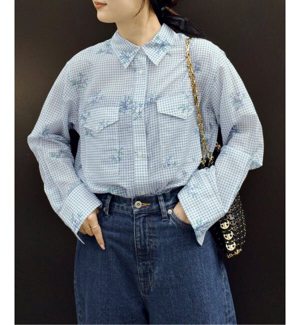 SLOBE IENA「Margaux Dereume &times; SLOBE cotton silk mix シャツ」|シャツ・ブラウス|