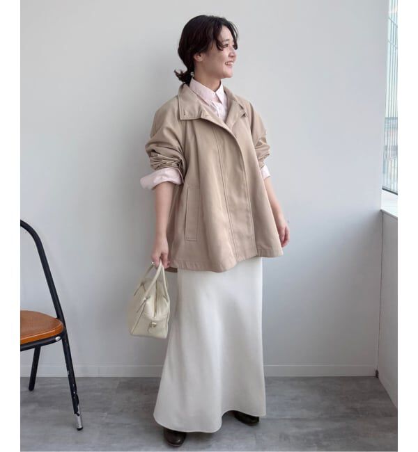 SLOBE IENA「《WEB限定/追加2》グロッシーサテンフレアスカート」|スカート|