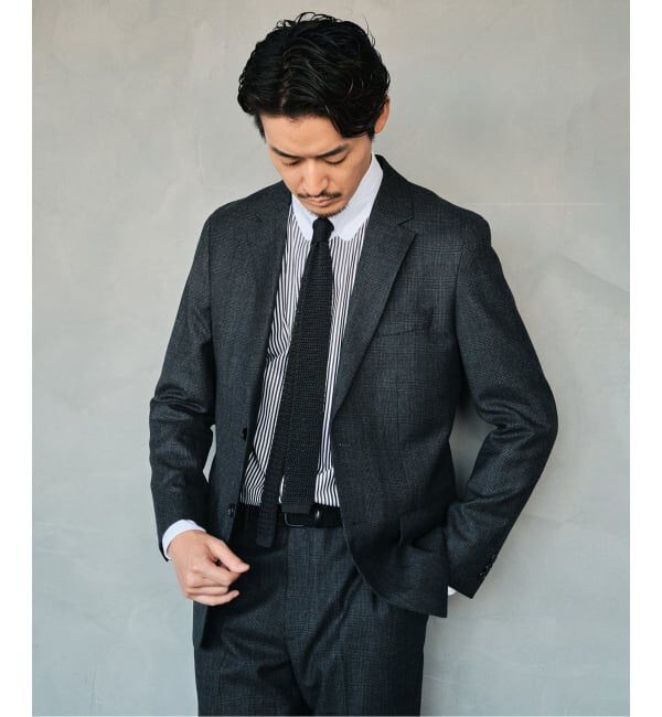 EDIFICE「SUPER 120&rsquo;s ウールサキソニー 2ボタン ジャケット【セットアップ着用可能】」|テーラードジャケット|