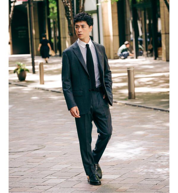 EDIFICE「SUPER 120&rsquo;s ウールサキソニー 2ボタン ジャケット【セットアップ着用可能】」|テーラードジャケット|