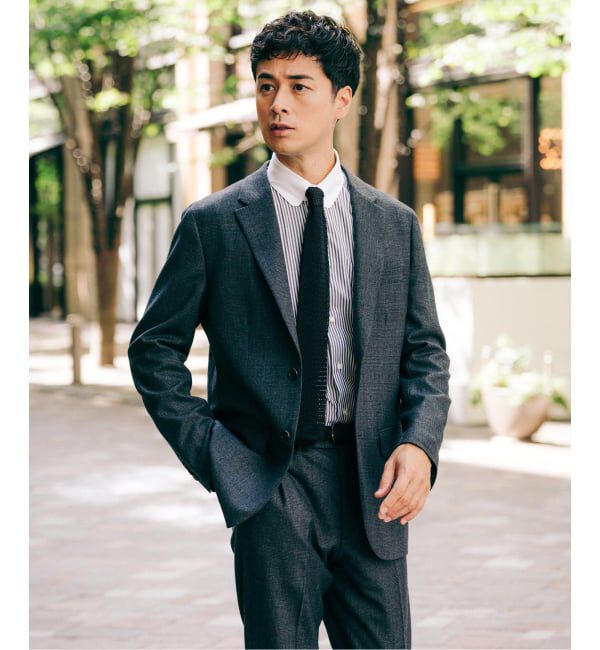 EDIFICE「SUPER 120&rsquo;s ウールサキソニー 2ボタン ジャケット【セットアップ着用可能】」|テーラードジャケット|