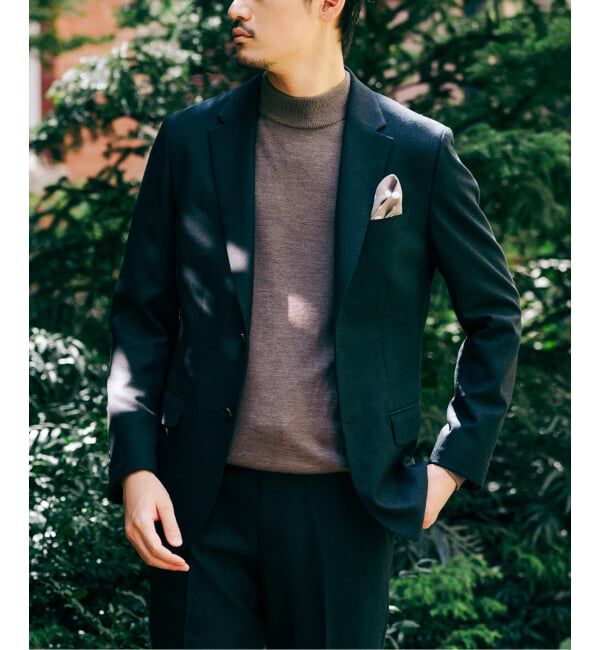 EDIFICE「SUPER 120&rsquo;s ウールサキソニー 2ボタン ジャケット【セットアップ着用可能】」|テーラードジャケット|グリーン A