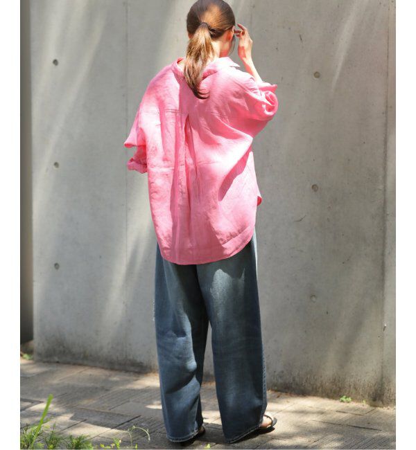 JOURNAL STANDARD relume「《追加2》手洗い可 / カラーリネンオーバーサイズシャツ」|シャツ・ブラウス|