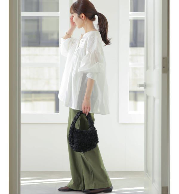 JOURNAL STANDARD relume「［26SS新作］コットンボイルクリンクルピンタックブラウス」|シャツ・ブラウス|