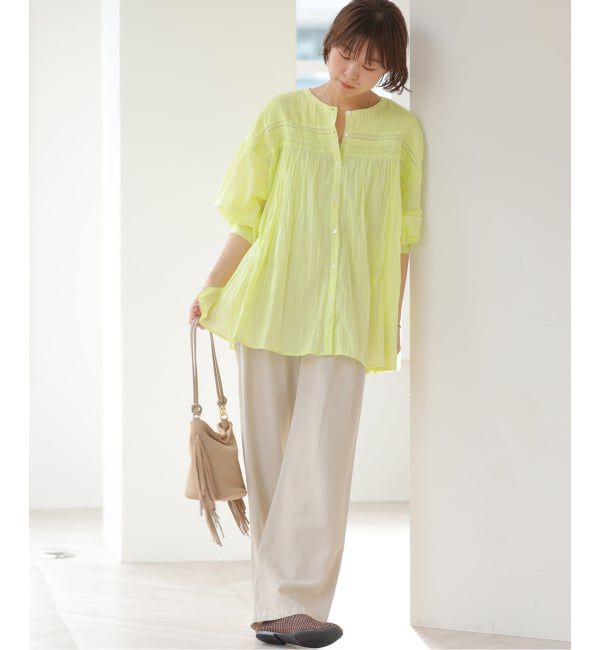 JOURNAL STANDARD relume「［26SS新作］コットンボイルクリンクルピンタックブラウス」|シャツ・ブラウス|