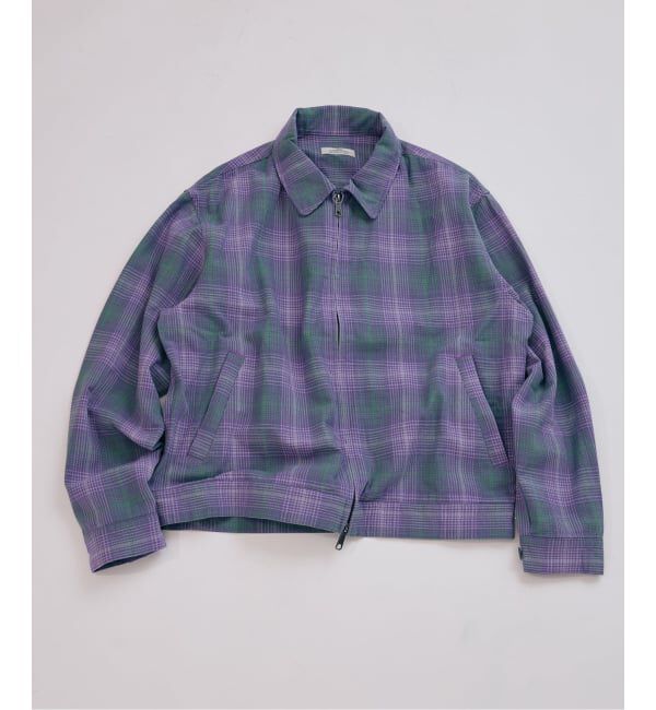 JOURNAL STANDARD relume「チェック ショート シャツブルゾン」|その他|パープル