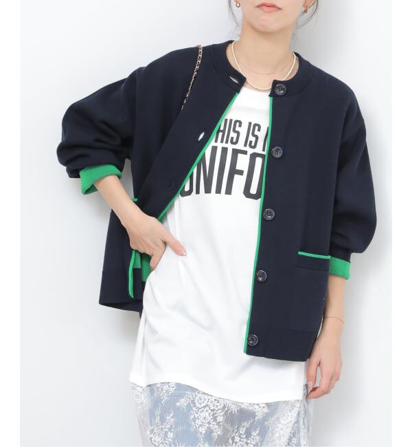 JOURNAL STANDARD relume「《WEB限定追加予約2》ダブルニットコントラストカーディガン」|カーディガン|