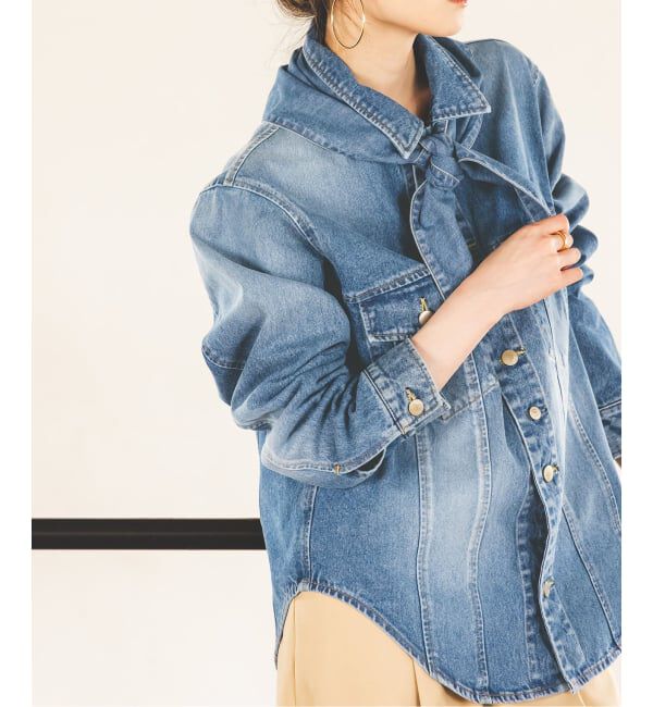 NOBLE「SERGE/サージ SCARF DENIM JACKET」|その他|
