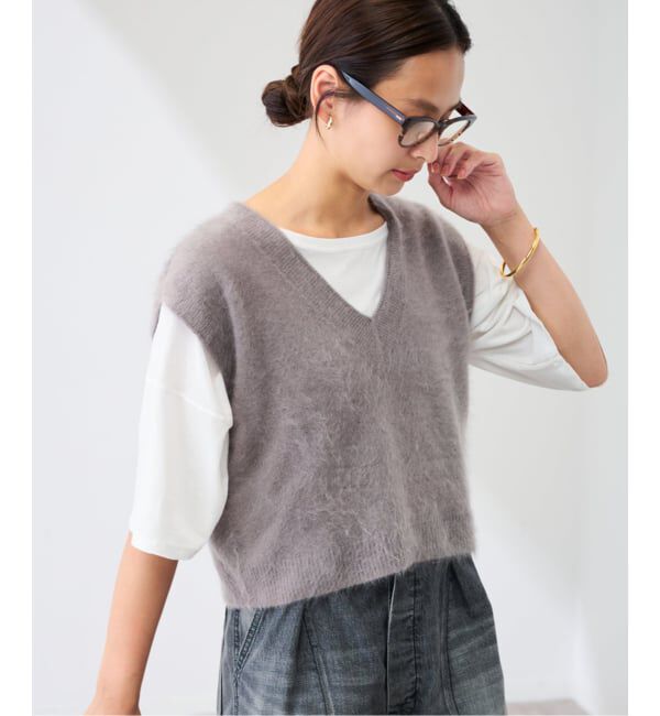 FRAMeWORK「enrica/エンリカ カシミヤシャギーベスト」|ベスト・ジレ|