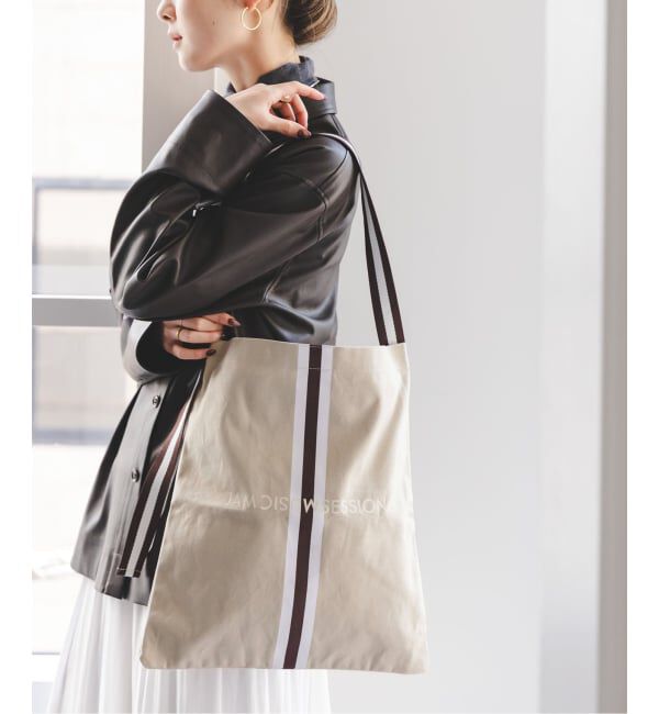 NOBLE「《追加3・WEB限定》N.Jam/エヌジャム トート Small(ベージュ・グリーン・レッド)」|トートバッグ|ベージュ