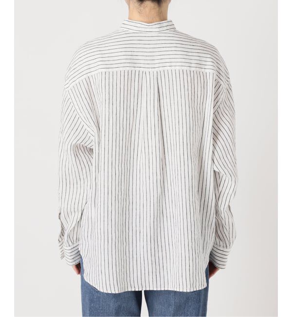 FRAMeWORK「≪追加≫フレンチリネンバンドカラーシャツ」|シャツ・ブラウス|