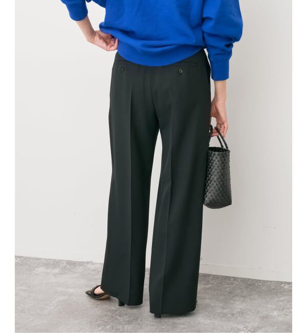 Spick and Span「トロストレッチ1タックパンツ」|スラックス|