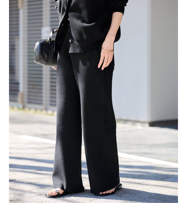 FRAMeWORK「スムースストレートパンツ」|その他|ブラック