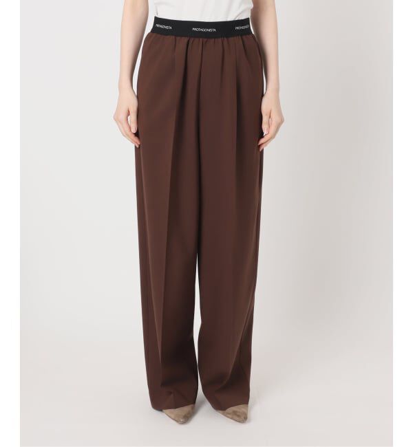 NOBLE「《予約》PROTAGONISTA/プロタゴニスタ ウエストロゴパンツ」|スラックス|