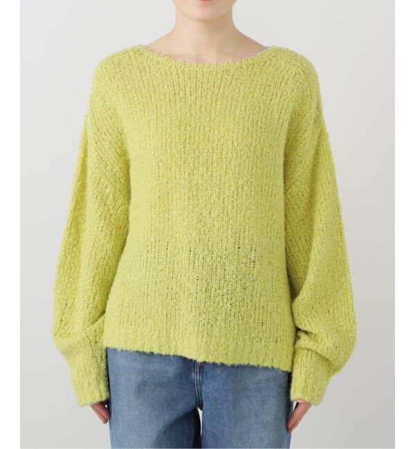  「【洗える】ローゲージブークレプルオーバー」|ニット・セーター|