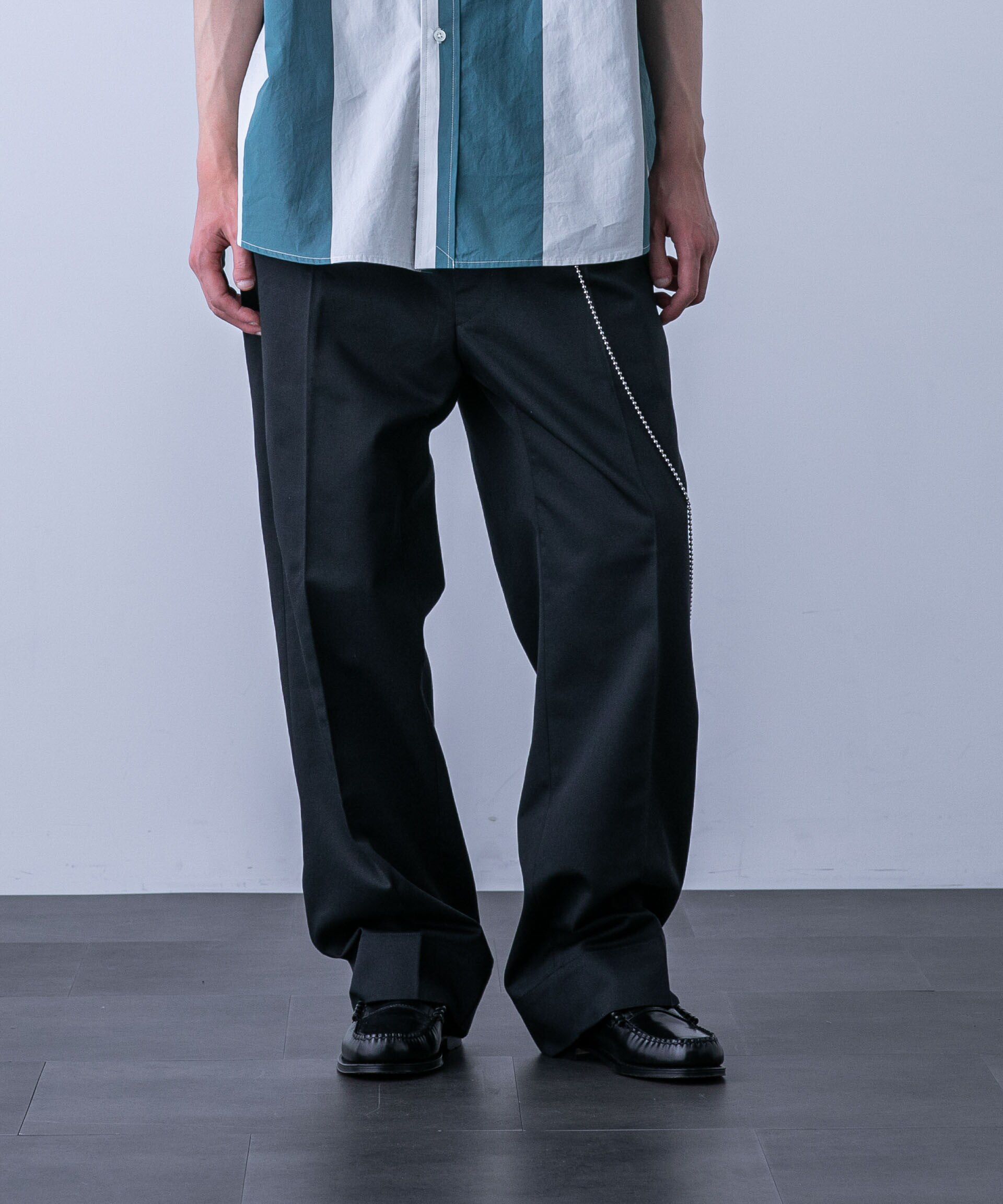 nano･universe「｢HOTEL PALACE(オテル パラス)｣ディッキーズ別注２タックワイドパンツ」|チノ|