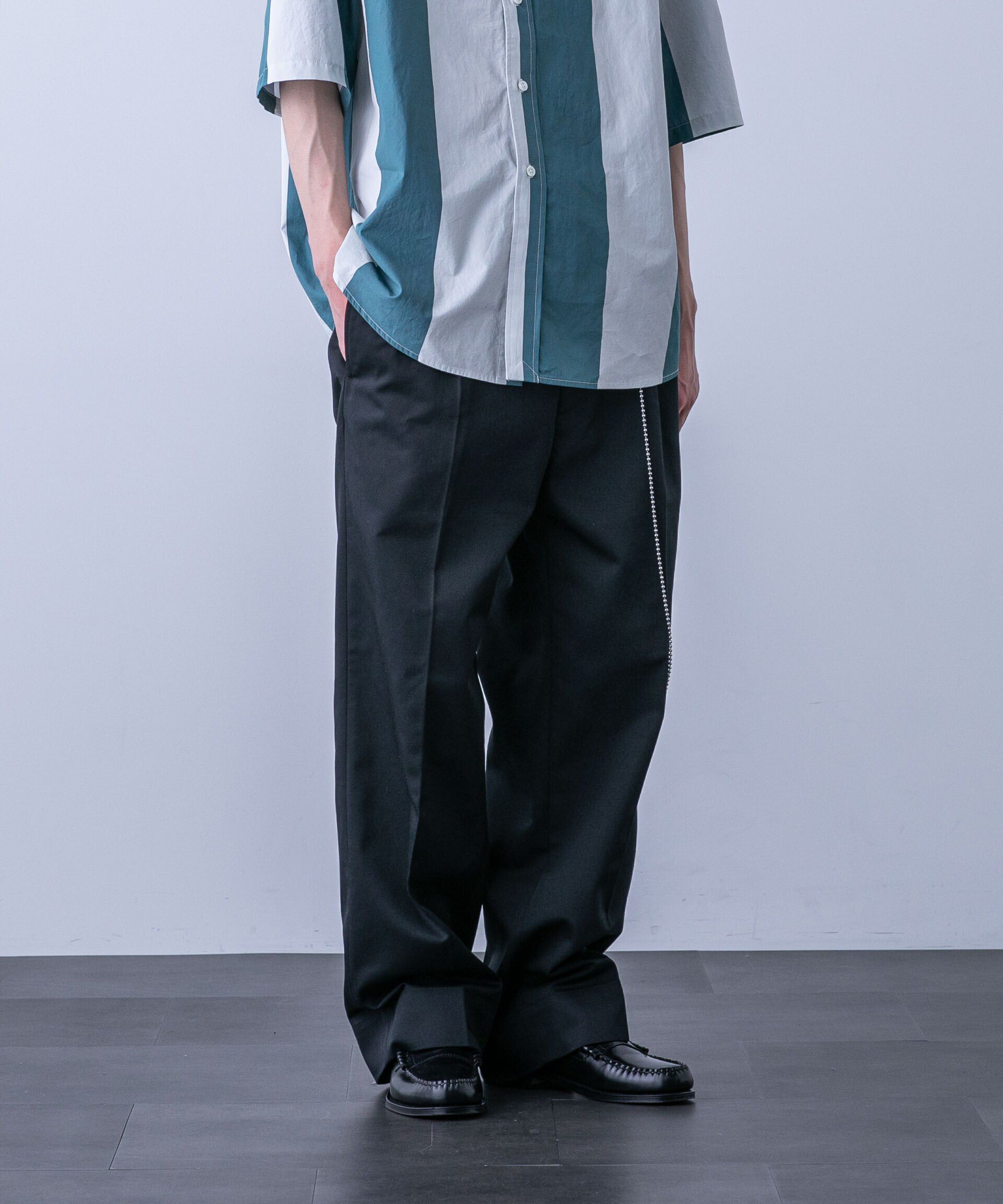 nano･universe「｢HOTEL PALACE(オテル パラス)｣ディッキーズ別注２タックワイドパンツ」|チノ|