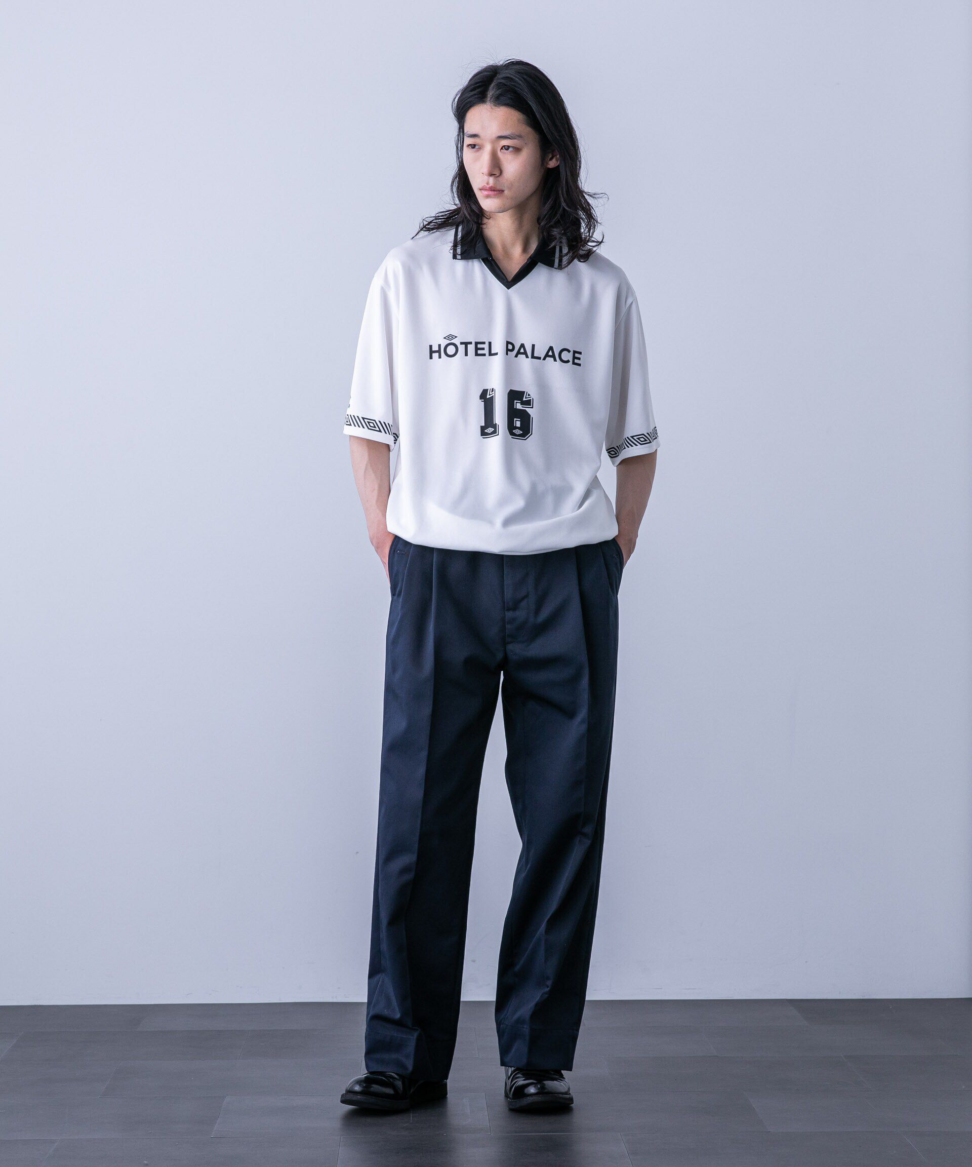 nano･universe「｢HOTEL PALACE(オテル パラス)｣ディッキーズ別注２タックワイドパンツ」|チノ|