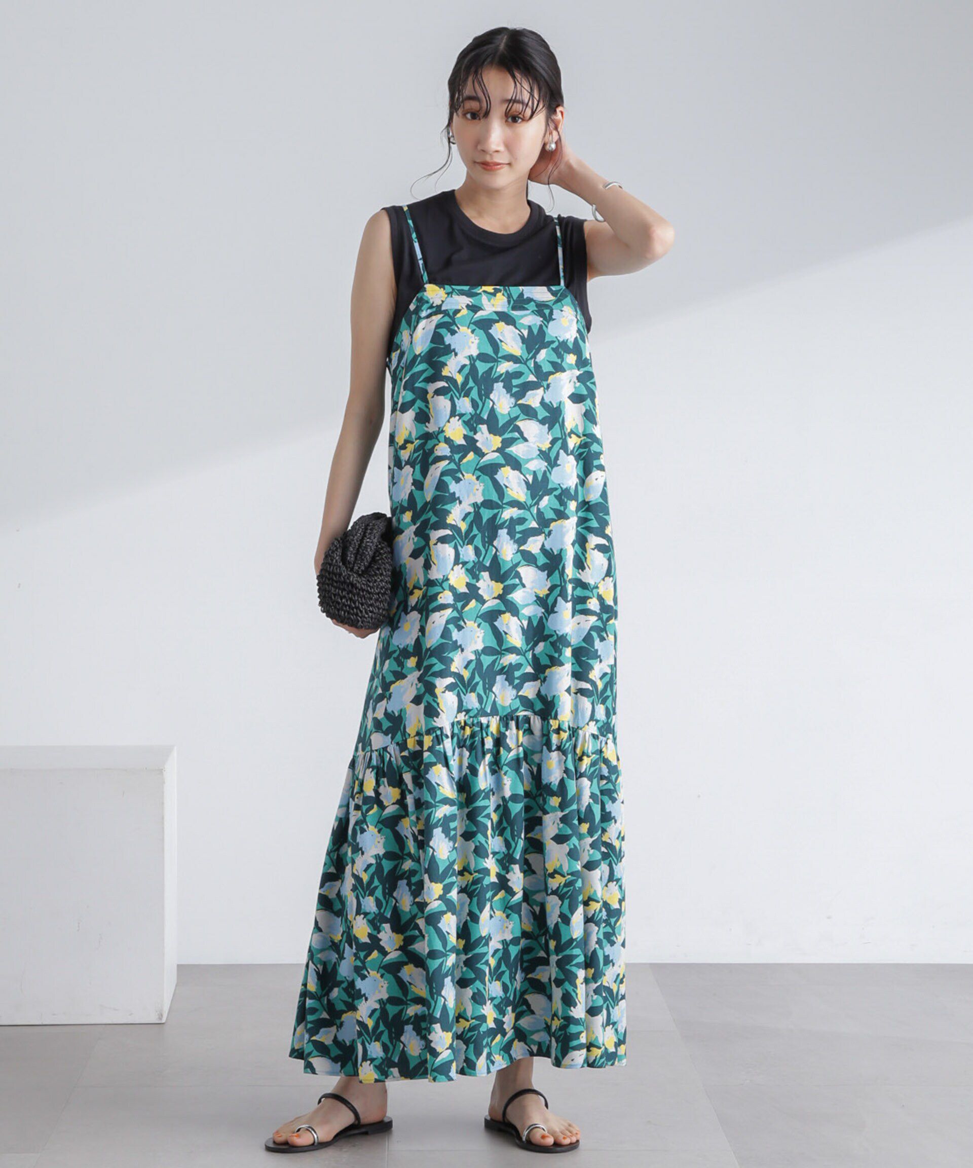 nano･universe「ボタニカルプリントキャミワンピース」|ワンピース|