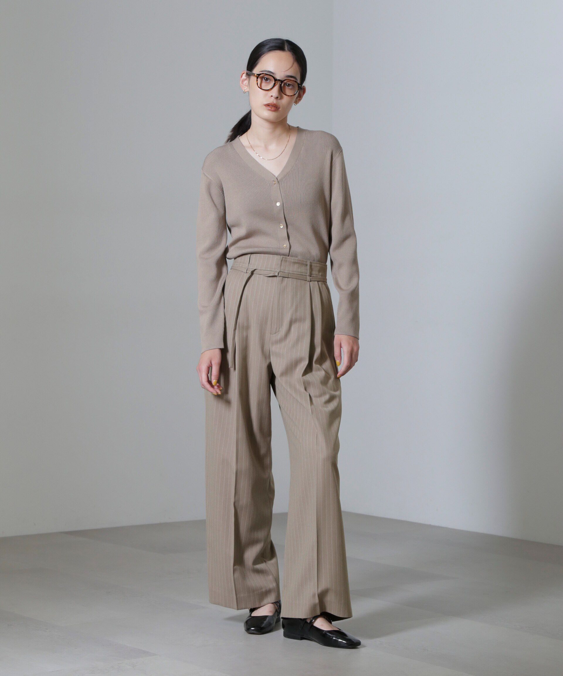 nano･universe「スーチングワイドスラックスパンツ」|チノ|