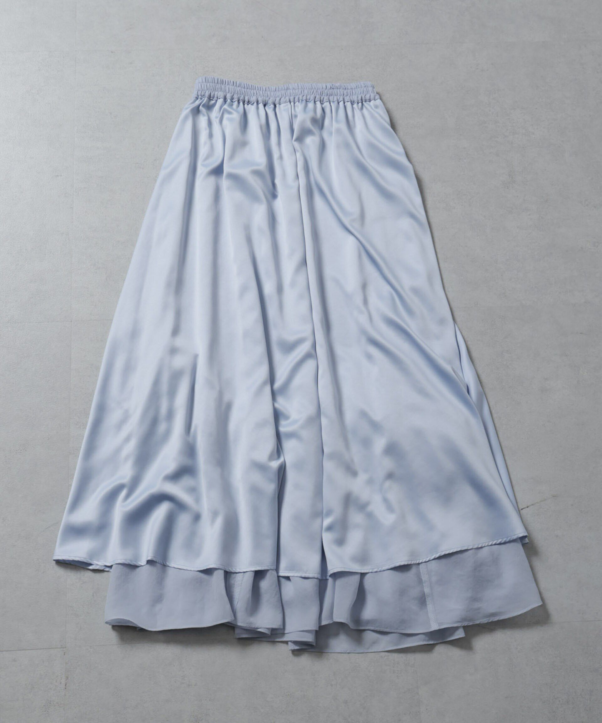 nano･universe「アシメティアードシフォンギャザースカート」|スカート|