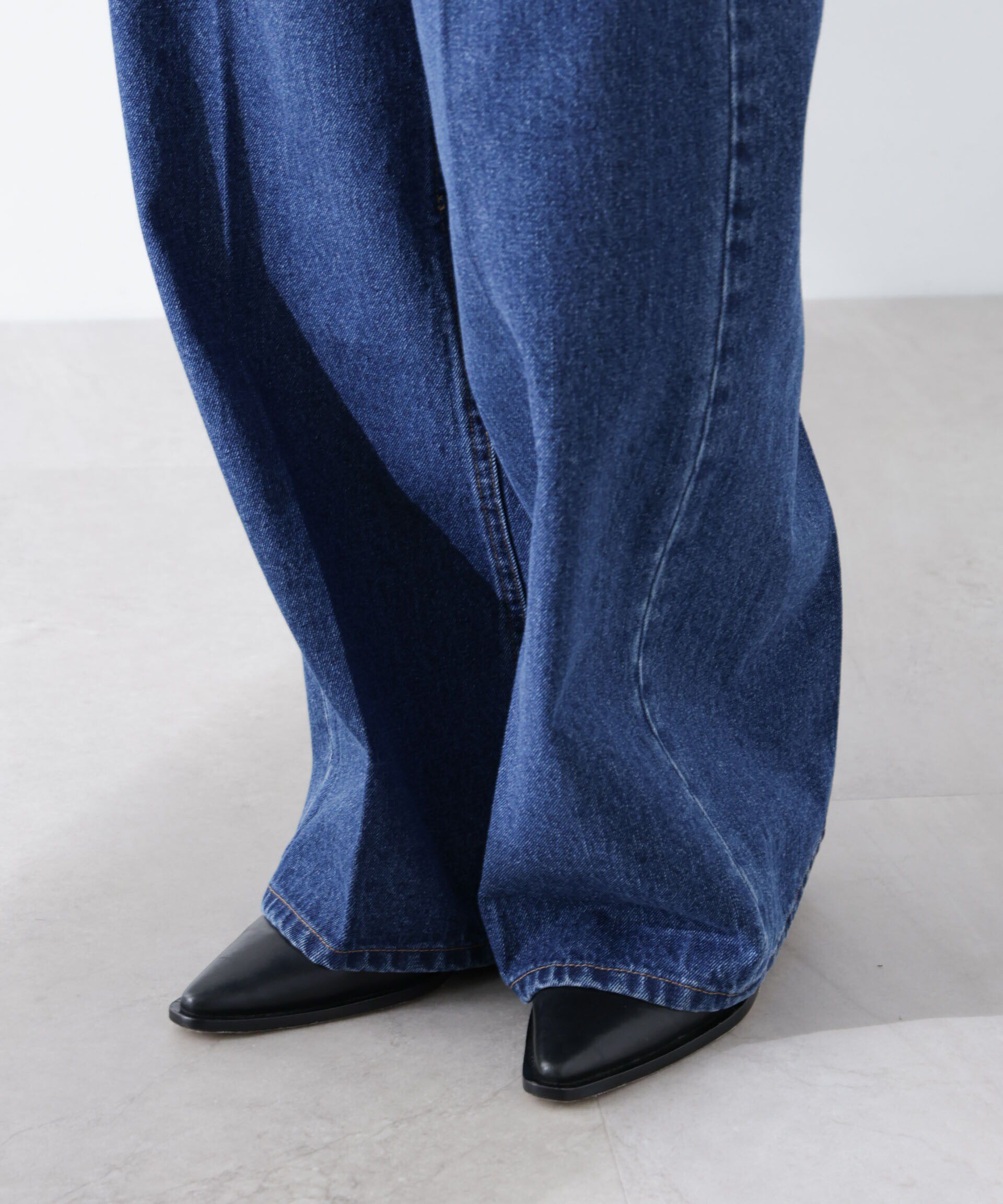 nano･universe「ハイウエストデニム（セットアップ可）」|チノ|