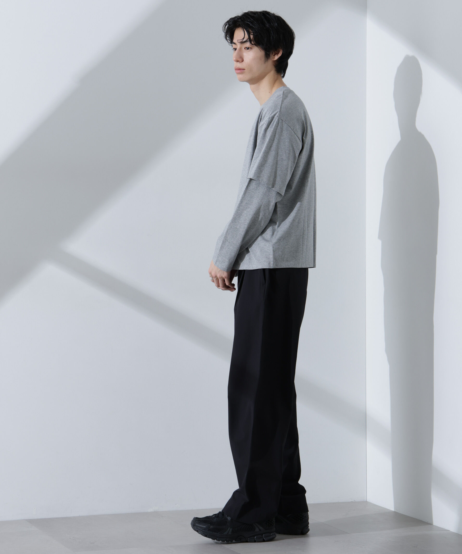 nano･universe「フェイクレイヤードTシャツ 長袖」|Tシャツ・カットソー|