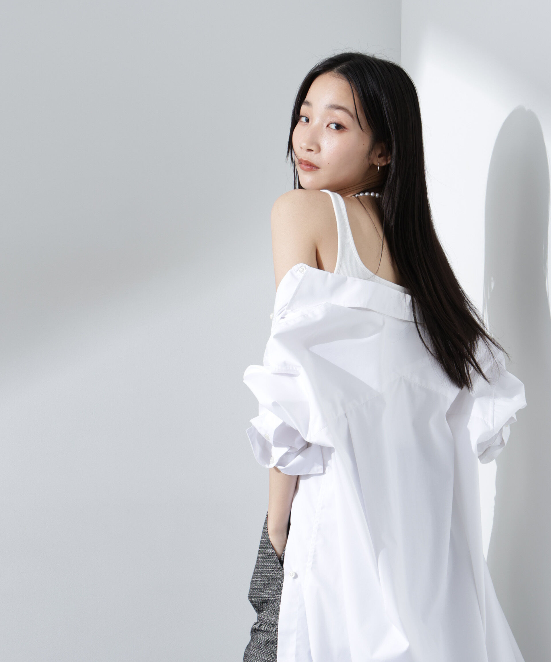 nano･universe「抗菌防臭リブカップ付きタンクトップ」|Tシャツ・カットソー|