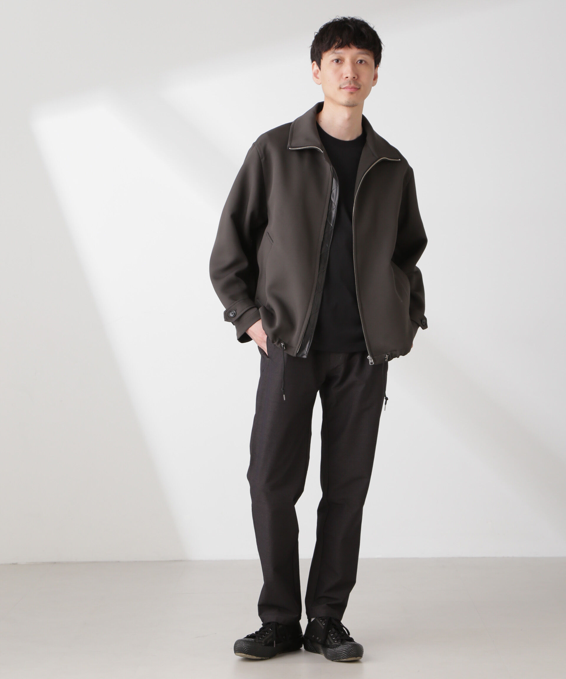 nano･universe「ハイストレッチスポーティーテーパードイージーパンツ」|チノ|