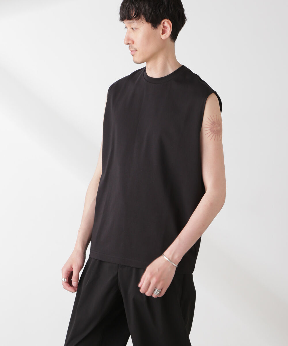 nano･universe「クールタッチ プレーティング天竺 ノースリーブ」|Tシャツ・カットソー|