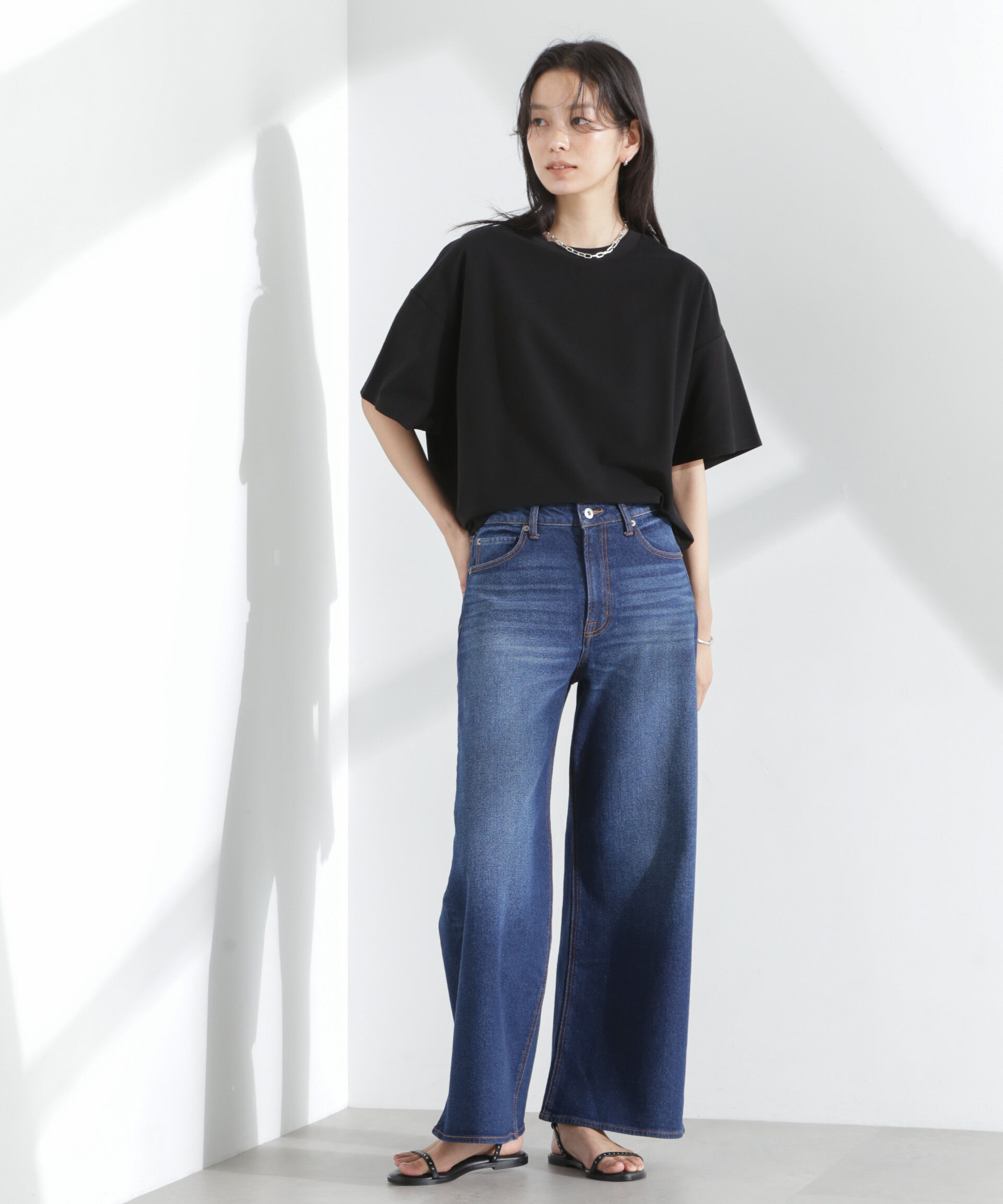 nano･universe「「MC」coveross(R)ツイル調 冷感プレーティング天竺Tシャツ」|Tシャツ・カットソー|